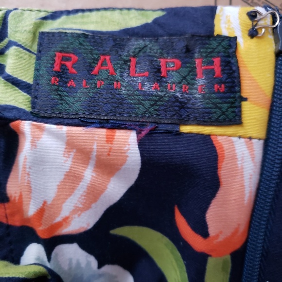 RALPH Ralph Lauren Navy Tropical Floral Dress 6 - Picture 3 of 4